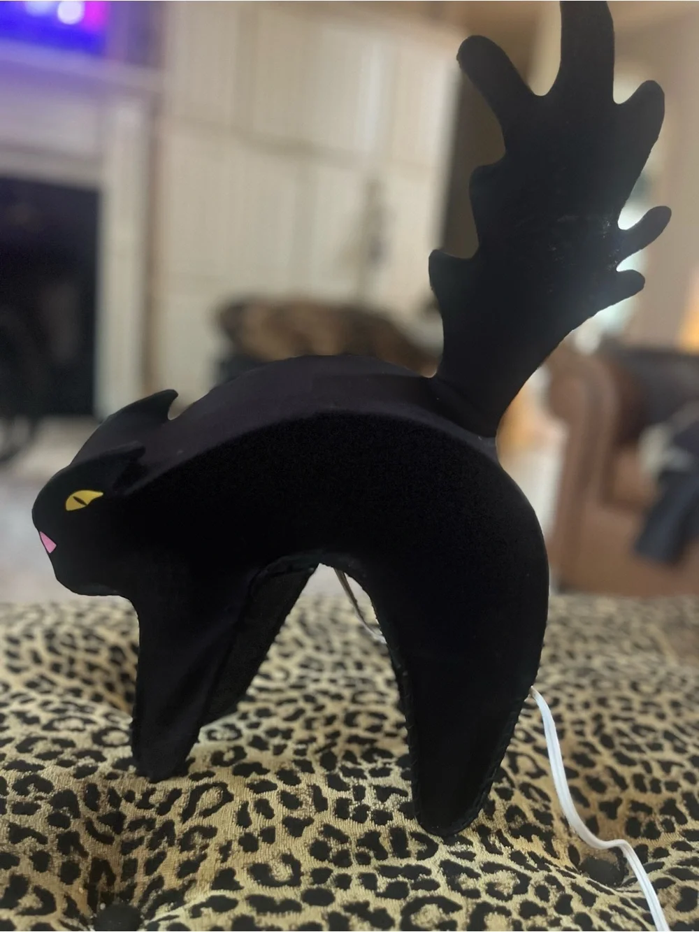 VTG Halloween Black Cat Nylon Lamp 1998 Vintage Trendmasters